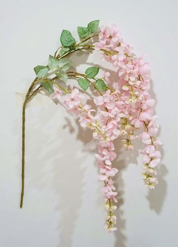 Sweet Home Deco 43'' Silk Wisteria Artificial Flower Spray, Hanging Flower Stem, 6 Branches, Spring Wisteria Flowers, Wedding Flower (Blue) in Saudi Arabia