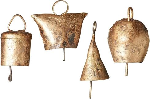 ارت اند ارتيفاكت مجموعة اجراس معبد هارموني مصنوعة يدويا من 20 قطعة في حقيبة من الخيش من نوح، 1 1/2 انش in Kuwait