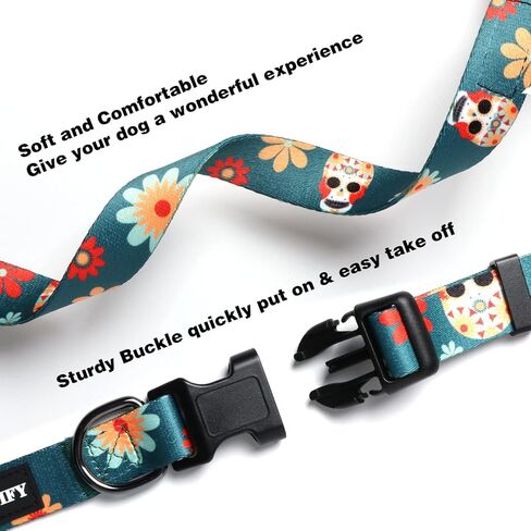 SYEENIFY Dog Collar for Small Dogs, Cute Dog Collars Puppy Collars,Adjustable Soft Fancy Girl Boy Dog Collars,S in Kuwait