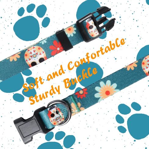 SYEENIFY Dog Collar for Small Dogs, Cute Dog Collars Puppy Collars,Adjustable Soft Fancy Girl Boy Dog Collars,S in Kuwait