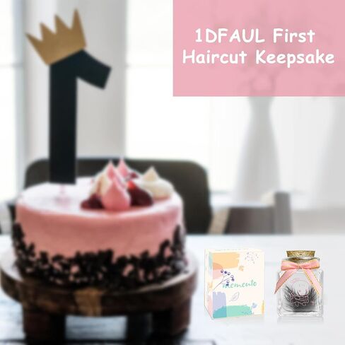 1DFAUL تذكار قص الشعر الأول، صندوق تذكار تجعيد الطفل الأول لصندوق الذاكرة لحامل التذكارات، تذكار الشعر للتعميد، هدية عيد ميلاد استحمام الطفل، احتفظ بذاكرة الطفولة (فتاة) in Kuwait