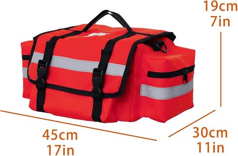 MYDAYS OUTDOOR حقيبة الإسعافات الأولية فارغة، حقيبة الطوارئ، طقم الصدمات EMS/EMT مع شريط عاكس للممرضات، فرق الإنقاذ، المستجيب للطوارئ، السفر (أحمر) in Kuwait