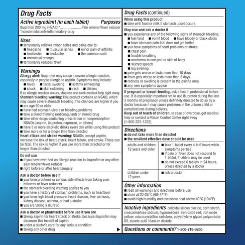 أقراص إيبوبروفين للعناية الأساسية من أمازون 200 مجم، مسكن للألم/مخفض للحمى، 500 قرص in Kuwait