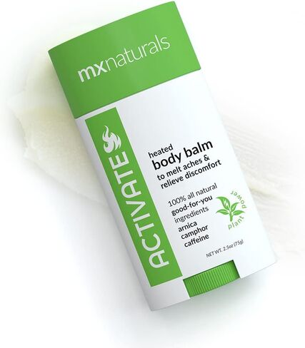 Natural Heated Pain Relief Balm | Feel Fast-Acting Relief for Muscle and Body Pain | Swelling from Bruises or Injury | MX Naturals Activate Heated 2.5 Oz Body Balm in Saudi Arabia