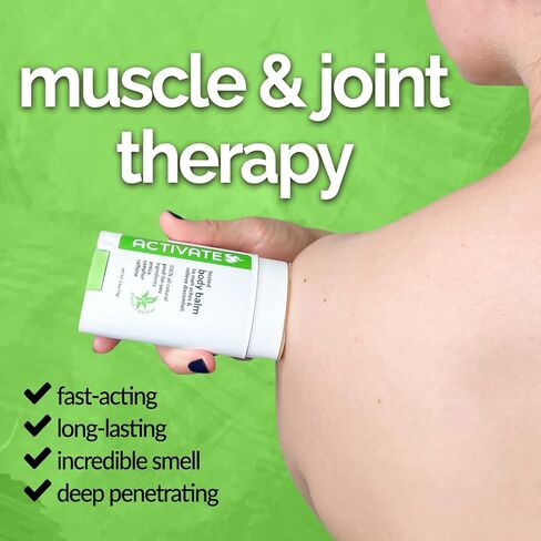 Natural Heated Pain Relief Balm | Feel Fast-Acting Relief for Muscle and Body Pain | Swelling from Bruises or Injury | MX Naturals Activate Heated 2.5 Oz Body Balm in Saudi Arabia