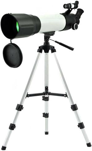 تلسكوب فلكي SKYOPTIKST 500x80 - تلسكوب 80 مم مع حامل ثلاثي القوائم وحقيبة محمولة ومحول الهاتف in Kuwait