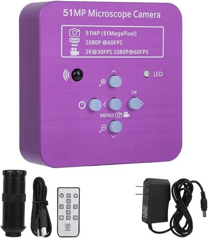51MP HDMI Microscope Camera Digital Microscope Video Camera Industrial Electronic USB Microscope 120X C Mount Lens with Remote Control in Saudi Arabia