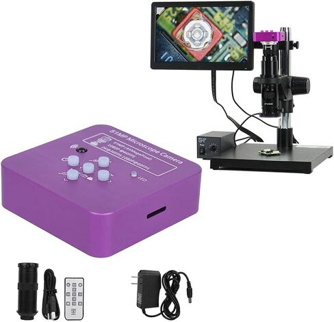 51MP HDMI Microscope Camera Digital Microscope Video Camera Industrial Electronic USB Microscope 120X C Mount Lens with Remote Control in Saudi Arabia