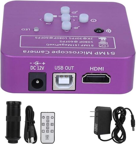 51MP HDMI Microscope Camera Digital Microscope Video Camera Industrial Electronic USB Microscope 120X C Mount Lens with Remote Control in Saudi Arabia