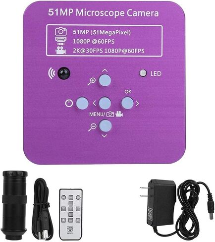 51MP HDMI Microscope Camera Digital Microscope Video Camera Industrial Electronic USB Microscope 120X C Mount Lens with Remote Control in Saudi Arabia