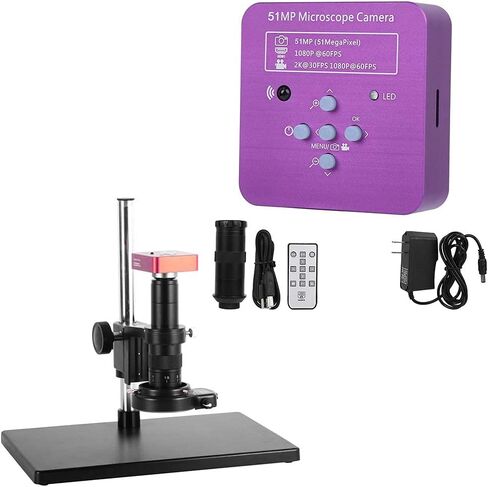 51MP HDMI Microscope Camera Digital Microscope Video Camera Industrial Electronic USB Microscope 120X C Mount Lens with Remote Control in Saudi Arabia