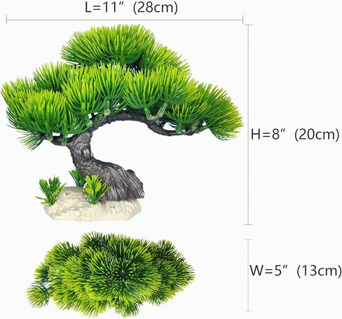 SpringSmart Aquarium Artificial Plants, Fish Tank Decor Plastic Plants, Goldfish Tank Decorations, Betta Fish Tank Accessories, Aquarium Decor Pine Tree 11" x 8" in Kuwait