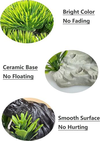 SpringSmart Aquarium Artificial Plants, Fish Tank Decor Plastic Plants, Goldfish Tank Decorations, Betta Fish Tank Accessories, Aquarium Decor Pine Tree 11" x 8" in Kuwait