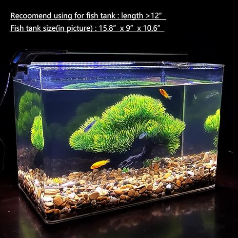 SpringSmart Aquarium Artificial Plants, Fish Tank Decor Plastic Plants, Goldfish Tank Decorations, Betta Fish Tank Accessories, Aquarium Decor Pine Tree 11" x 8" in Kuwait