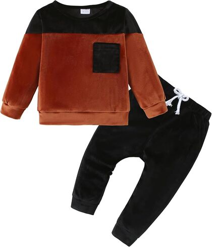 ZOEREA ملابس الأطفال الصغار للأولاد الصغار ملابس 2 قطعة ملابس علوية مطبوعة + سراويل للأطفال الصغار مجموعة ملابس 18M-5T in Kuwait