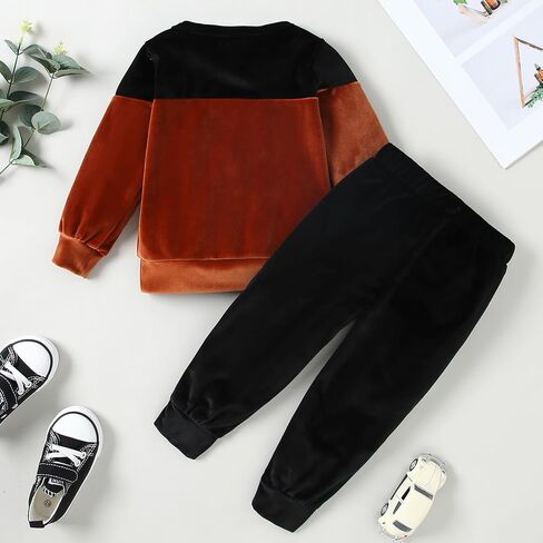 ZOEREA ملابس الأطفال الصغار للأولاد الصغار ملابس 2 قطعة ملابس علوية مطبوعة + سراويل للأطفال الصغار مجموعة ملابس 18M-5T in Kuwait