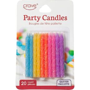 شموع كعكة عيد الميلاد اللامعة بألوان متنوعة، 20 قطعة - زينة كعكة الشموع لحفلات أعياد الميلاد وحفلات الزفاف in Kuwait