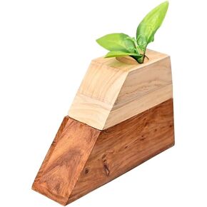 leatherooze Plant Urn with Magnetic Joint Solid Wooden Urn for Adult Human Ash Cremation Funeral Handcrafted Wood Urn Decorative Urn Large Urn Interior in Kuwait