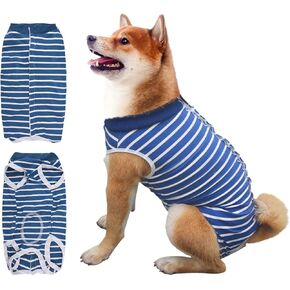 بدلة تعافي الكلاب، بدلة تعافي جراحية للكلاب والقطط وما بعد الجراحة، طوق مخروطي إلكتروني بديل، واقي جروح البطن، مضاد لللعق in Kuwait