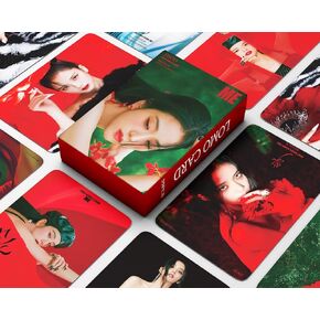 فن وير تيك مجموعة بطاقات صور بتصميم زهور من جيسو مكونة من 55 قطعة من البوم جيسو سولو 2023، بطاقات لومو باللونين الاسود والبينك، هدية لمحبي الكيه بوب للاولاد والبنات وبلينك in Kuwait