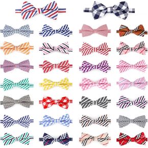 Segarty Bowties for Dogs, 30 PCS Dog Bow Ties with Adjustable Collar, Grooming Bows Ties, Bulk Puppy Bow Ties for Small Medium Girl Boy Dogs Cats Christmas Neck Tie Valentine Holiday Dog Ties