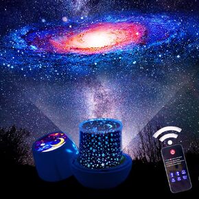 Star Night Lights for Kids, Remote Control Star Projector, with LED Timer, 360 Degree Rotating Planet Night Lighting Lamps Sky Galaxy Constellation Projection for Baby Bedrooms (Remote Flim-7 Set) in Saudi Arabia