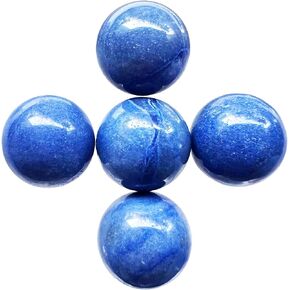 Fythesk 0.78"(20mm) Polished Mini Gemstone Round Ball Sphere Set, Tumbled Chakra Reiki Crystal Ball Figurine Statue Fengshui Decorations Pack of 5, Rose Quartz