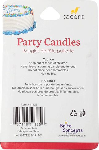 شموع كعكة عيد الميلاد اللامعة بألوان متنوعة، 20 قطعة - زينة كعكة الشموع لحفلات أعياد الميلاد وحفلات الزفاف in Kuwait