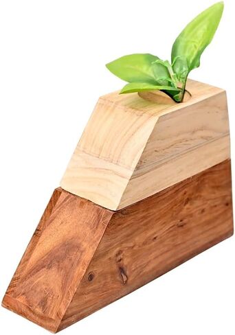 leatherooze Plant Urn with Magnetic Joint Solid Wooden Urn for Adult Human Ash Cremation Funeral Handcrafted Wood Urn Decorative Urn Large Urn Interior in Kuwait