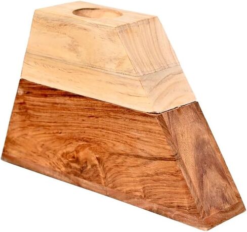 leatherooze Plant Urn with Magnetic Joint Solid Wooden Urn for Adult Human Ash Cremation Funeral Handcrafted Wood Urn Decorative Urn Large Urn Interior in Kuwait