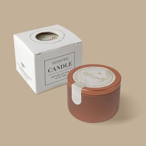 مجموعة من 6 شموع معطرة، مجموعات شموع عطرية، مصممة خصيصًا كهدية لوصيفات العروس، هدايا مثالية لحفلات الزفاف، وأعياد ميلاد النساء، وعيد الأم، وعيد الشكر، والكريسماس (أسود) in Kuwait