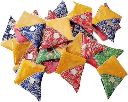 Haldi Kumkum | Set of 20 Flat Cone Shape Design 1 | Pasupu kumkum | Tamboolam | Pooja|Return Gift | Give Away | HK-CP1 in Saudi Arabia