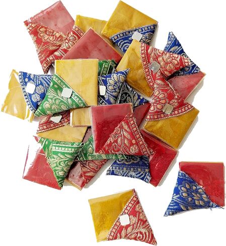 Haldi Kumkum | Set of 20 Flat Cone Shape Design 1 | Pasupu kumkum | Tamboolam | Pooja|Return Gift | Give Away | HK-CP1 in Saudi Arabia