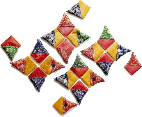 Haldi Kumkum | Set of 20 Flat Cone Shape Design 1 | Pasupu kumkum | Tamboolam | Pooja|Return Gift | Give Away | HK-CP1 in Saudi Arabia