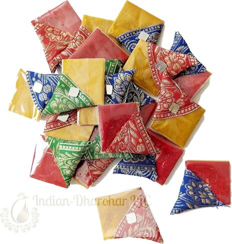 Haldi Kumkum | Set of 20 Flat Cone Shape Design 1 | Pasupu kumkum | Tamboolam | Pooja|Return Gift | Give Away | HK-CP1 in Saudi Arabia