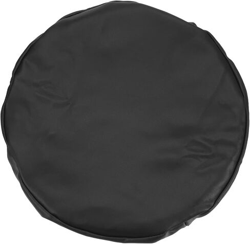 PATIKIL Round Bar Stool Cover, PU Leather Washable Elastic Stool Cushion Cover for Diameter 12"-14" Chair, Black in Saudi Arabia