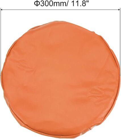 PATIKIL Round Bar Stool Cover, PU Leather Washable Elastic Stool Cushion Cover for Diameter 12"-14" Chair, Black in Saudi Arabia