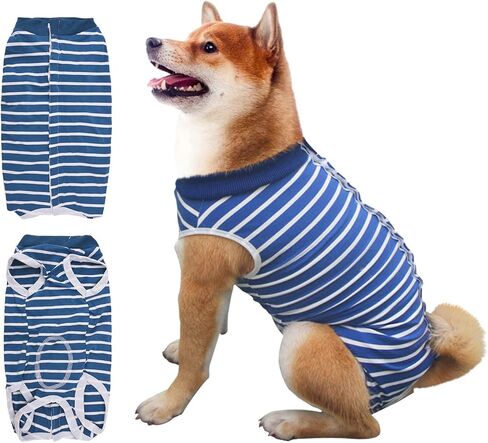 بدلة تعافي الكلاب، بدلة تعافي جراحية للكلاب والقطط وما بعد الجراحة، طوق مخروطي إلكتروني بديل، واقي جروح البطن، مضاد لللعق in Kuwait