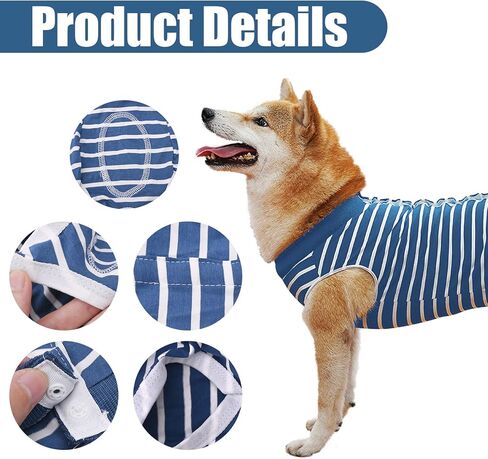 بدلة تعافي الكلاب، بدلة تعافي جراحية للكلاب والقطط وما بعد الجراحة، طوق مخروطي إلكتروني بديل، واقي جروح البطن، مضاد لللعق in Kuwait