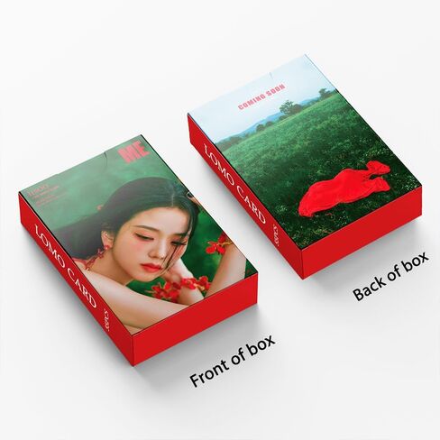 فن وير تيك مجموعة بطاقات صور بتصميم زهور من جيسو مكونة من 55 قطعة من البوم جيسو سولو 2023، بطاقات لومو باللونين الاسود والبينك، هدية لمحبي الكيه بوب للاولاد والبنات وبلينك in Kuwait