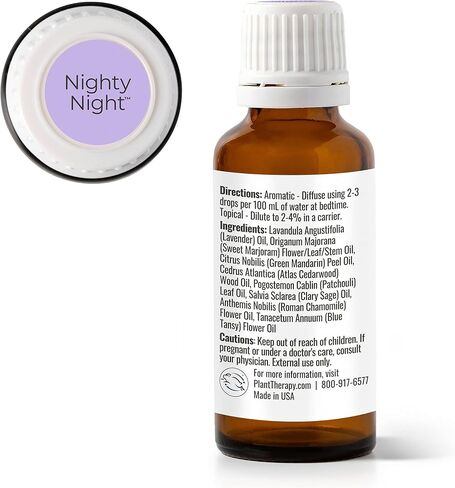 Plant Therapy KidSafe Nighty Night Essential Oil Blend for Sleep 30 mL (1 oz) 100% Pure, Undiluted, Natural Aromatherapy, Therapeutic Grade in Saudi Arabia