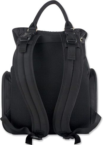 حقيبة ظهر عصرية مبطنة للحفاضات وحقيبة أطفال برباط للسفر متعددة الأغراض – مجموعة من 3 قطع (أسود) in Kuwait