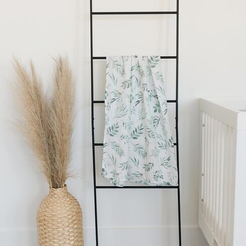 Organic Muslin Swaddle Blanket and Hat Set for Baby Girl or Boy - Soft Organic Cotton and Natural Bamboo Swaddling Blanket with Hello World Birth Announcement Card, Boho Sun, 47" X 47" in Kuwait