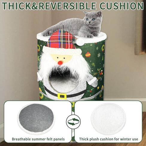 بيت قطط داخلي مريح - أثاث قابل للطي مكون من طابقين مع تصميم داخلي واسع ومبطن، مثالي للحيوانات الأليفة الصغيرة المتعددة والقطط الصغيرة/القطط الصغيرة in Kuwait