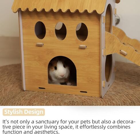 بيت مخبأ للخنزير الغيني مع درج من تشيجرون in Kuwait