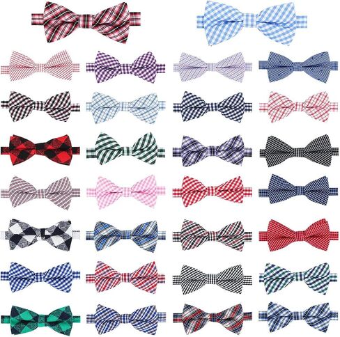 Segarty Bowties for Dogs, 30 PCS Dog Bow Ties with Adjustable Collar, Grooming Bows Ties, Bulk Puppy Bow Ties for Small Medium Girl Boy Dogs Cats Christmas Neck Tie Valentine Holiday Dog Ties in Kuwait