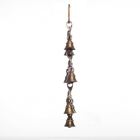 أجراس معلقة على الحائط من النحاس من eCraftIndia Ganesha Laxmi Saraswati (10 سم × 2 سم × 31، بني) in Kuwait
