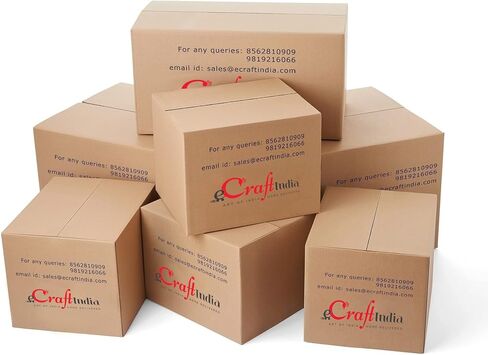 أجراس معلقة على الحائط من النحاس من eCraftIndia Ganesha Laxmi Saraswati (10 سم × 2 سم × 31، بني) in Kuwait