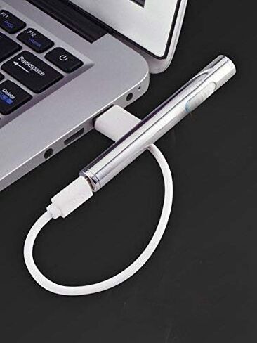 ولاعات USB صغيرة إلكترونية قابلة لإعادة الشحن ومقاومة للرياح ولاعة سجائر محمولة عديمة اللهب (فضية) in Kuwait