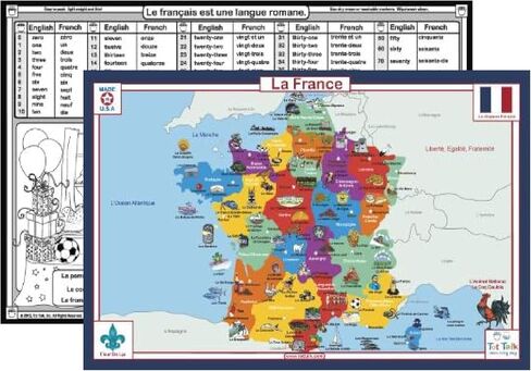 South America Educational Placemat | Countries, Flags & Capitals | Made in USA, Double Sided, Durable, Reusable, Non Toxic Material, Award Winning, Dry Erase & Washable Markers Friendly in Saudi Arabia